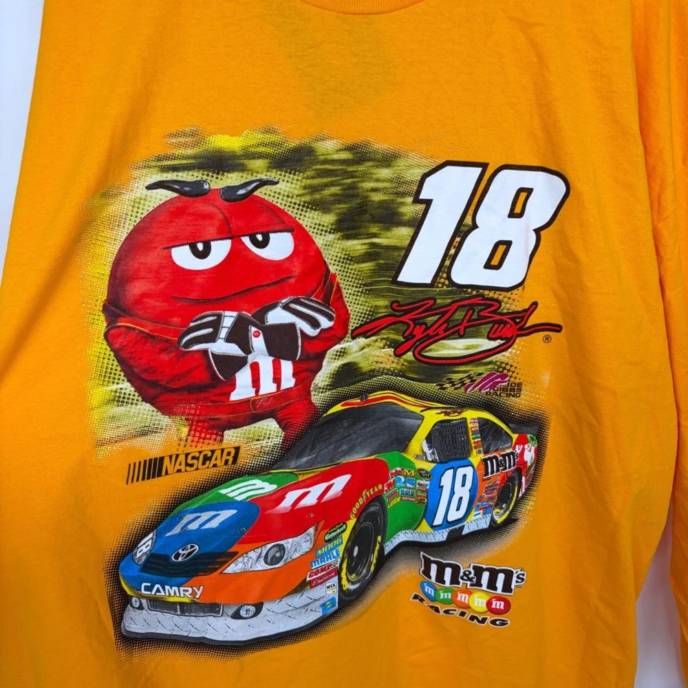 NEW Kyle Busch Graphic M&Ms Racing T Shirt 3XL Yellow #18 Car NASCAR‎ Deadstock - Picture 3 of 6
